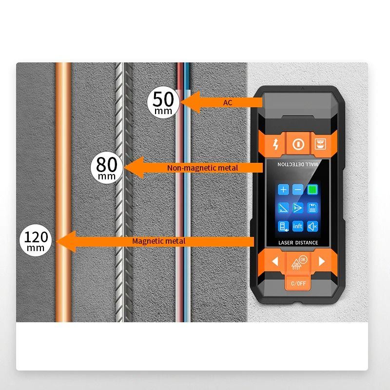 Stěnový Detektor Stud Sensor & Laserové Měření Vzdálenosti