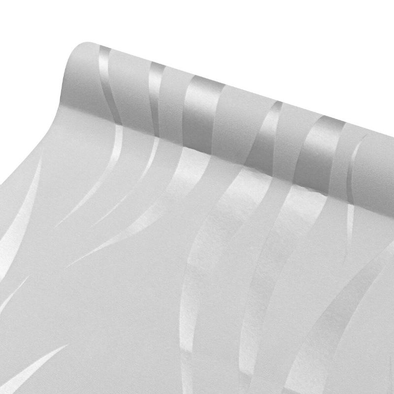 Stříbrná 3d Netkaná Textilie Wave Stripe Embosovaná Tapeta Vodotěsná Moderní Jednoduchá Do Obývacího Pokoje