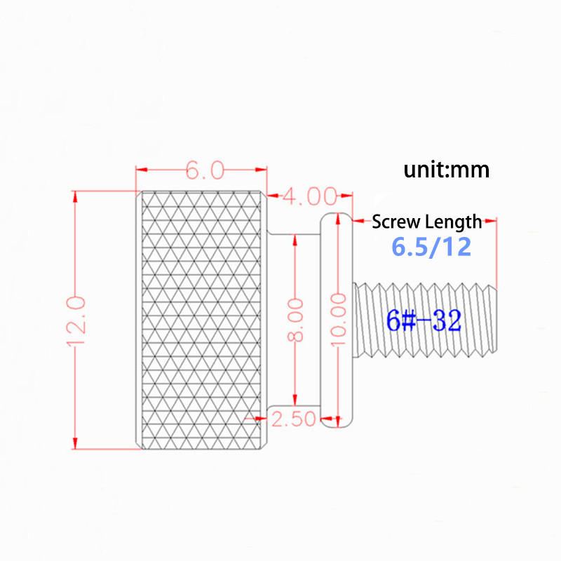 Suleve 10pcs 6#-32 Počítačová Skříň Z Hliníkové Slitiny Boční Panel Pevný Disk Ruční Šroub Rýhování Šrouby Pro Palec Barevné Hřebíky