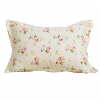 2ks Farmhouse Shabby Pink Roseette Print Rustikální Polštář Shams 100% Bavlna Povlaky Na Polštáře