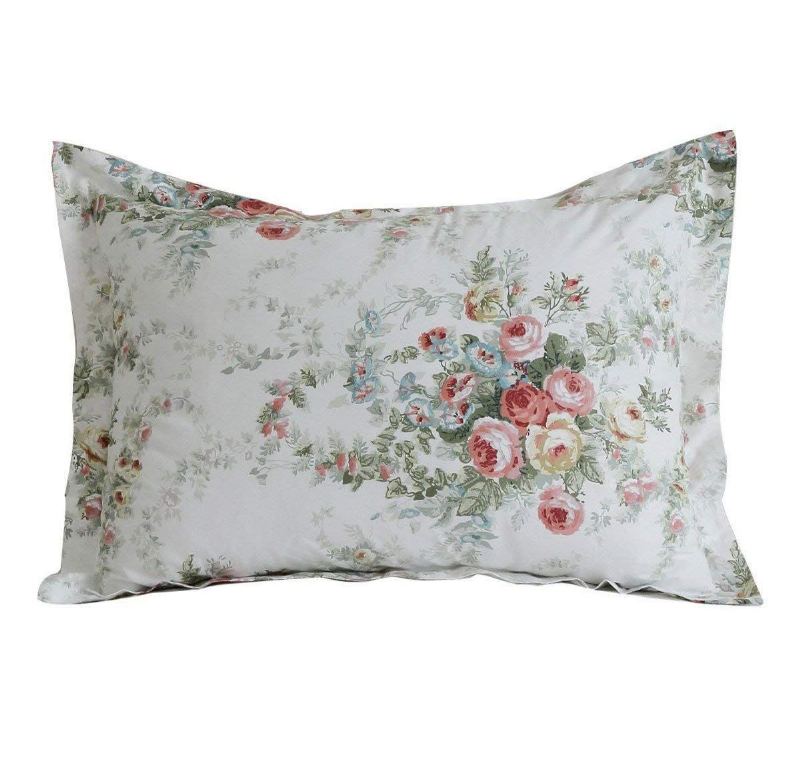 2ks Farmhouse Vintage Rose Floral Pillow Shams 100% Bavlněné Povlaky Na Polštáře