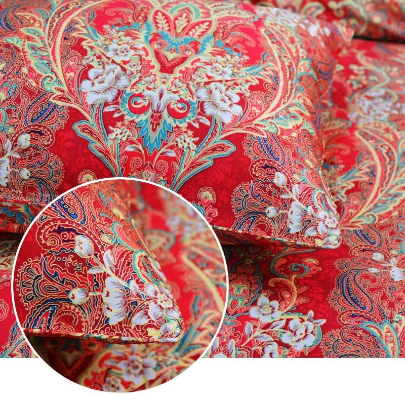 3 Ks Paisley Damask Pattern Bohemian Povlaky Na Přikrývky Kvalita 100% Egyptská Bavlna Počet Nití 1000 Super Soft