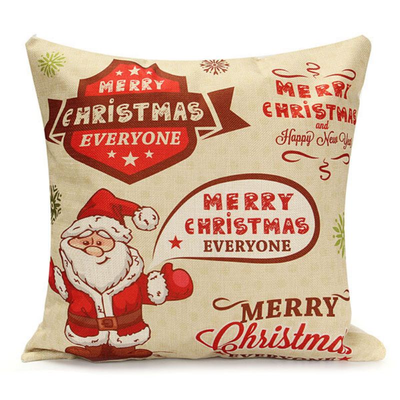 45x45cm Vánoční Santa Claus Dárek Pro Sněhuláky Módní Povlečení Na Polštář Z Bavlny Home Decor
