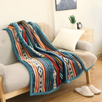 Bohemian Fleece Deka Plyšová Super Měkká Sherpa Throw 50" X 60" Pohodlná Přehoz Pro Postel/gauč/pohovku/kancelář/kemp