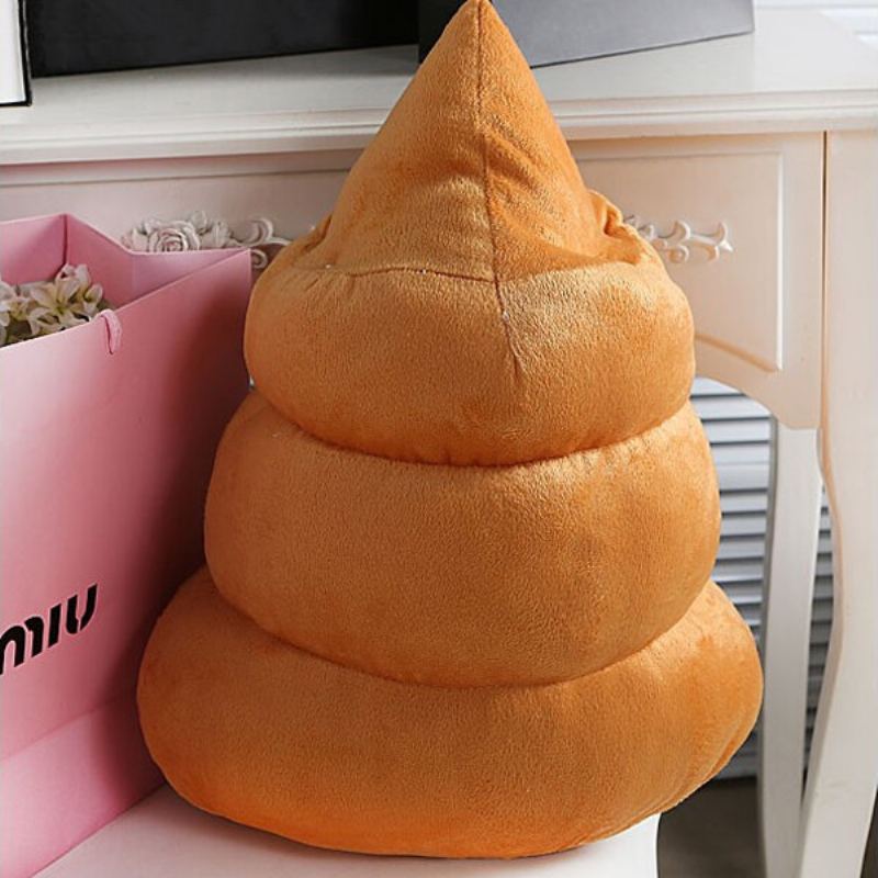 Funny Poo Shape Throw Polštář Pro Panenky Postýlka Pohovka Židle Bavlněný Polštářek