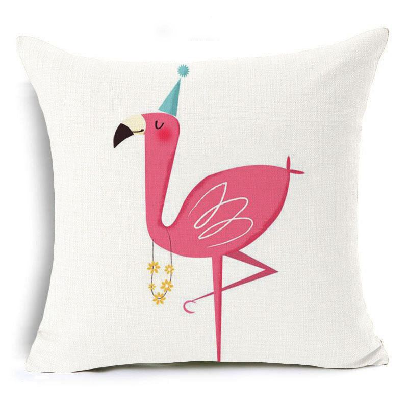 Honana 45x45cm Povlak Na Polštář Domácí Dekorace Flamingo Palmový List Design 16 Volitelných Vzorů