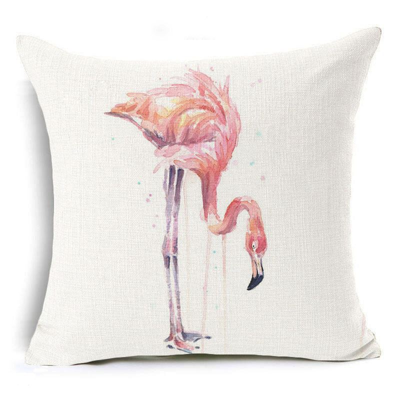 Honana 45x45cm Povlak Na Polštář Domácí Dekorace Flamingo Palmový List Design 16 Volitelných Vzorů