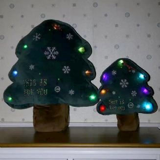 Kreativní Vánoční Led Svítící Polštář Na Stromeček Plyšové Hračky Dětské Dárky Dekorace Na Domácí Párty