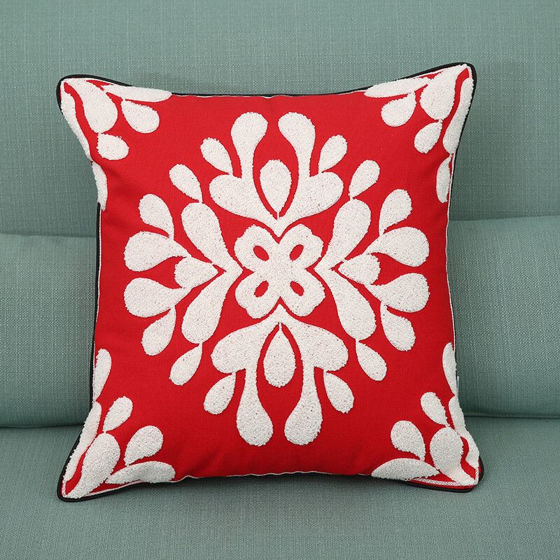 Nové Vánoční Vyšívací Polštářky Z Čisté Bavlny Santa Snowflake Cushion Cover