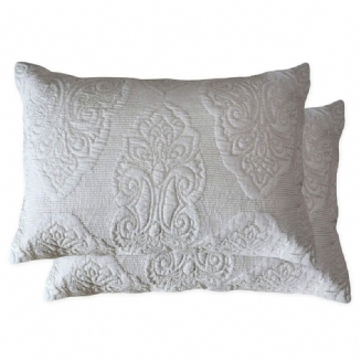 Paisley Quilted Polštář Shams Standardní Velikost Povlak Na Sada 2 Kusů 100% Bavlny