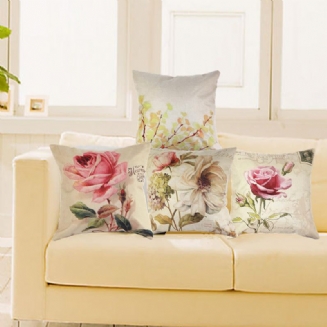 Povlak Na Polštář Na Vintage Throw Cushion Rose Flowers