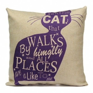 Povlečení Cartoom Cats Throw Pouzdro Na Polštář Povlak Na Home Decor