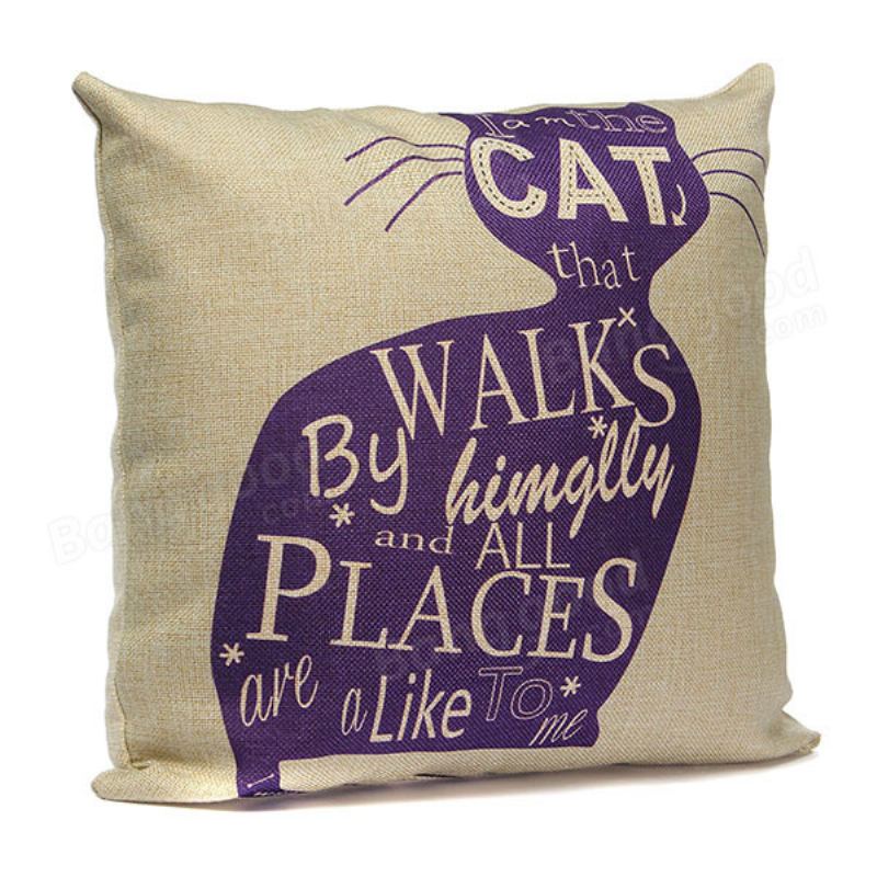 Povlečení Cartoom Cats Throw Pouzdro Na Polštář Povlak Na Home Decor