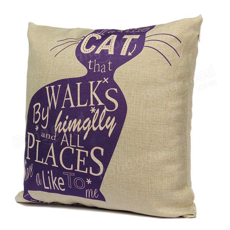 Povlečení Cartoom Cats Throw Pouzdro Na Polštář Povlak Na Home Decor