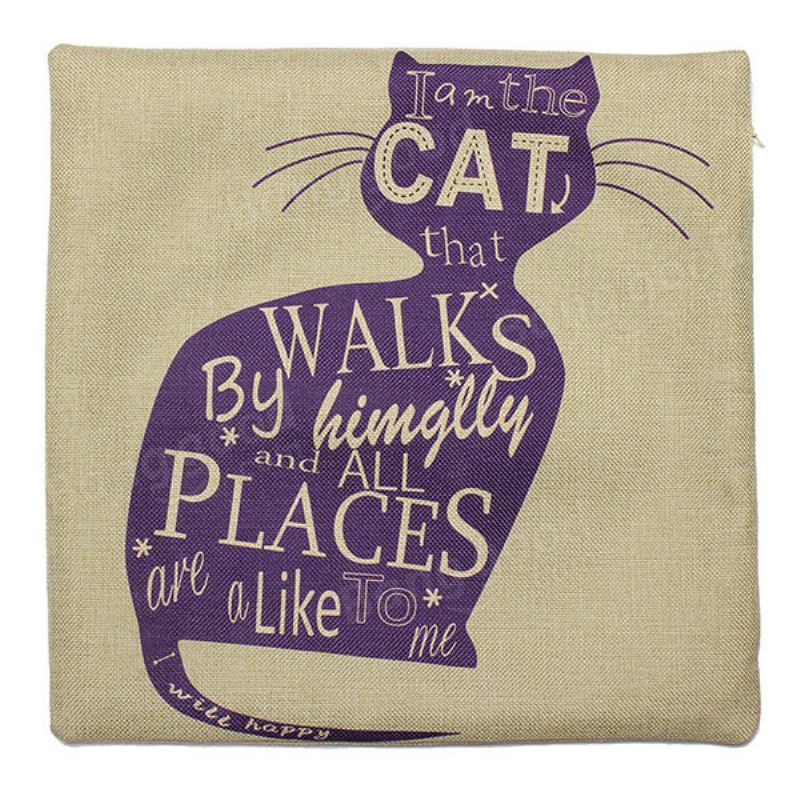 Povlečení Cartoom Cats Throw Pouzdro Na Polštář Povlak Na Home Decor