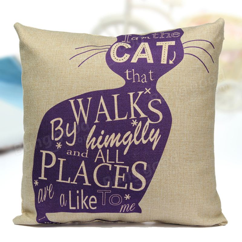 Povlečení Cartoom Cats Throw Pouzdro Na Polštář Povlak Na Home Decor