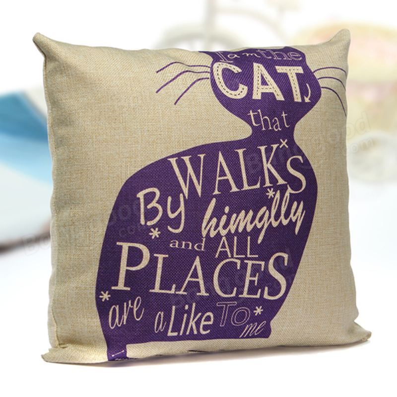 Povlečení Cartoom Cats Throw Pouzdro Na Polštář Povlak Na Home Decor