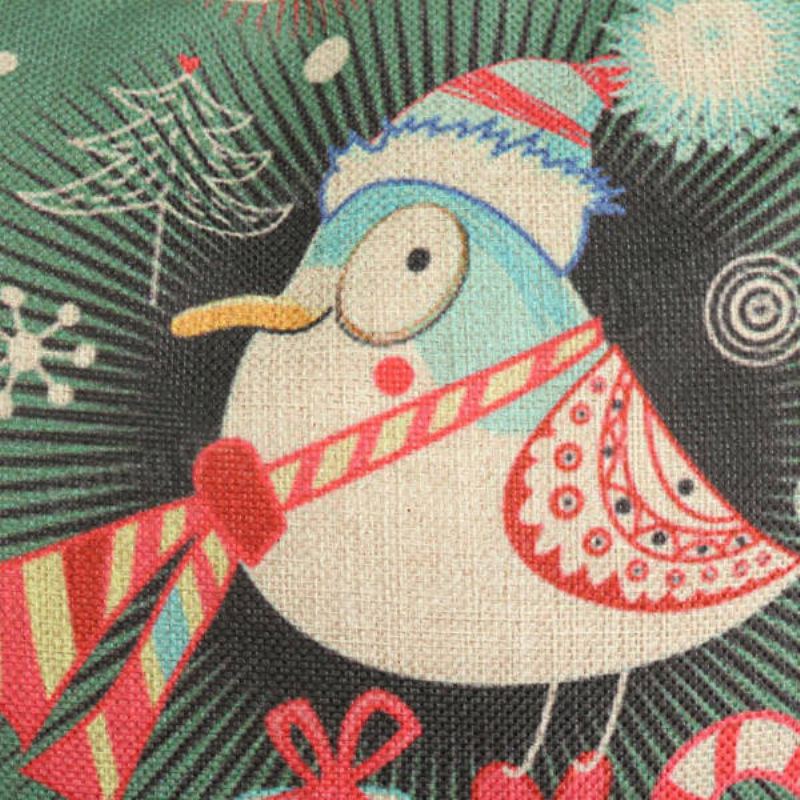 Roztomilý Vánoční Dekorativní Povlak Na Polštář Ze Série Čtvercová Pohovka