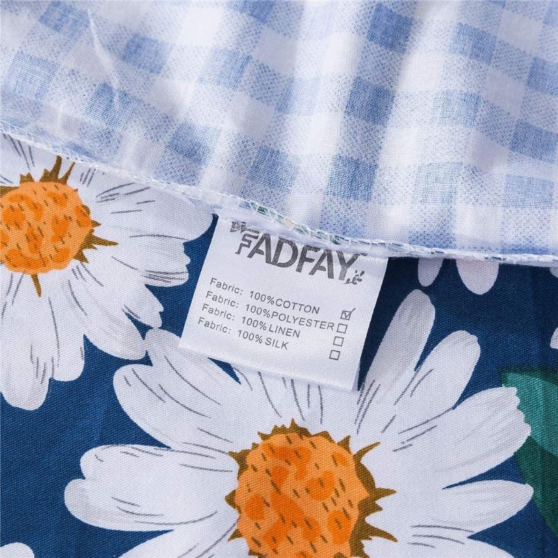 Sada Povlaků Na Přikrývku S Potiskem Daisy Flowers 100% Bavlna Super Měkký 3 Kusy Dívčí Letní Květinové Povlečení Vintage Statek Oboustranný Povlak Na S Květinovou Mřížkou Se Zapínáním Na Skrytý Zip