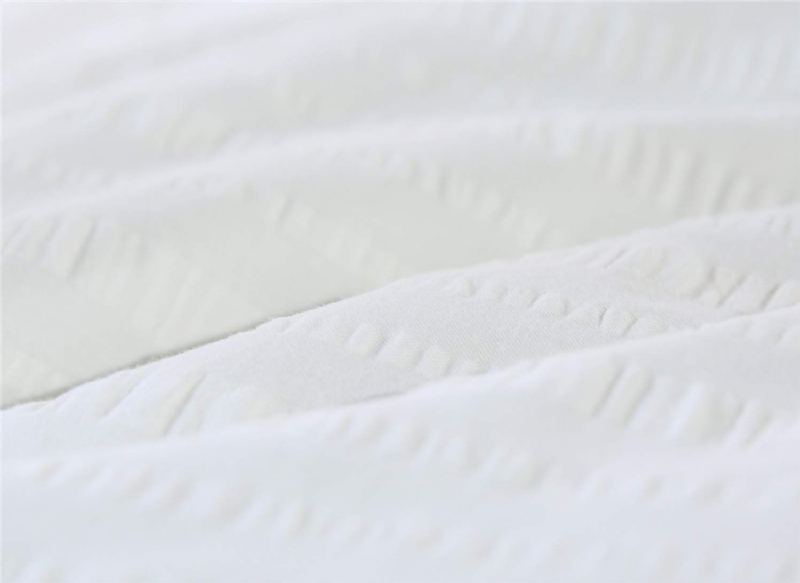 Sada Přikrývek Queen Size Luxury White Seersucker Set 100% Bavlna 3ks Měkká Docela Esteticky Lehká