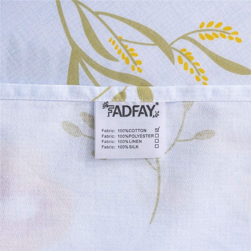 Sada Prostěradel Fadfay Twin Xl Vintage Povlečení Farmhouse Z Francouzského Venkova Shabby White Květinová 100% Bavlna Super Měkká Hypoalergenní Prostěradlo S Hlubokým Střihem Do Kapsy 4ks Vel.