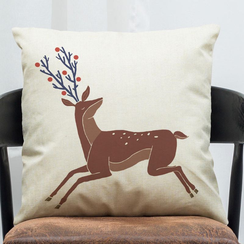 Super Měkký Plyš Moderní Minimalistický Styl Deer Nordic Cotton Povlak Na Polštář Pro Domácí Pohovku Decration