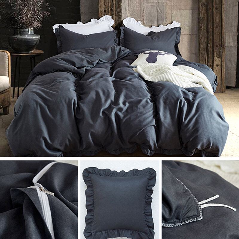 Super Soft Concise Nordic Style 3dílné Ložní Soupravy Twin Queen King Size Sada Povlaků Na Polštáře