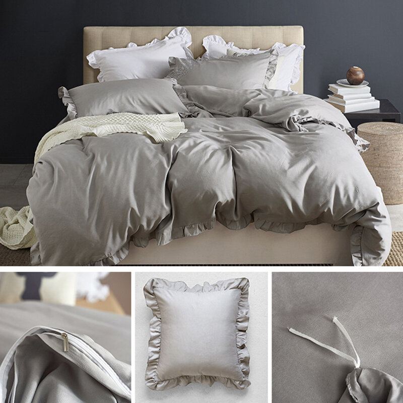 Super Soft Concise Nordic Style 3dílné Ložní Soupravy Twin Queen King Size Sada Povlaků Na Polštáře