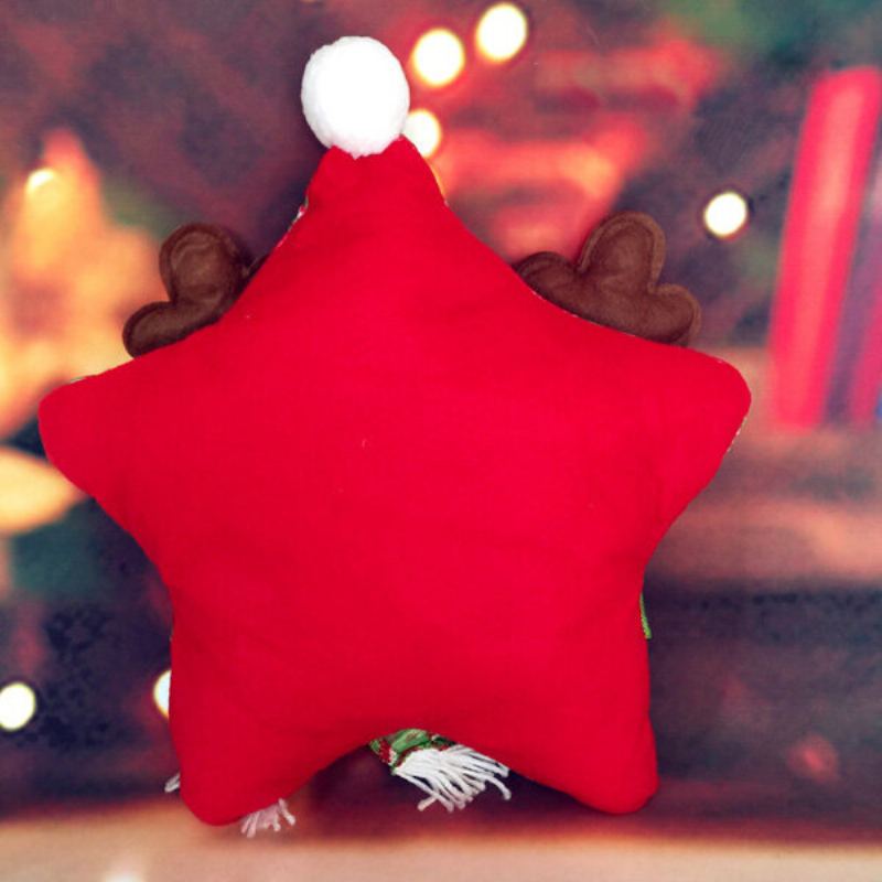 Vánoční Série Santa Claus Sněhulák Deer Throw Polštář Pentagram Domácí Auto Dekorace