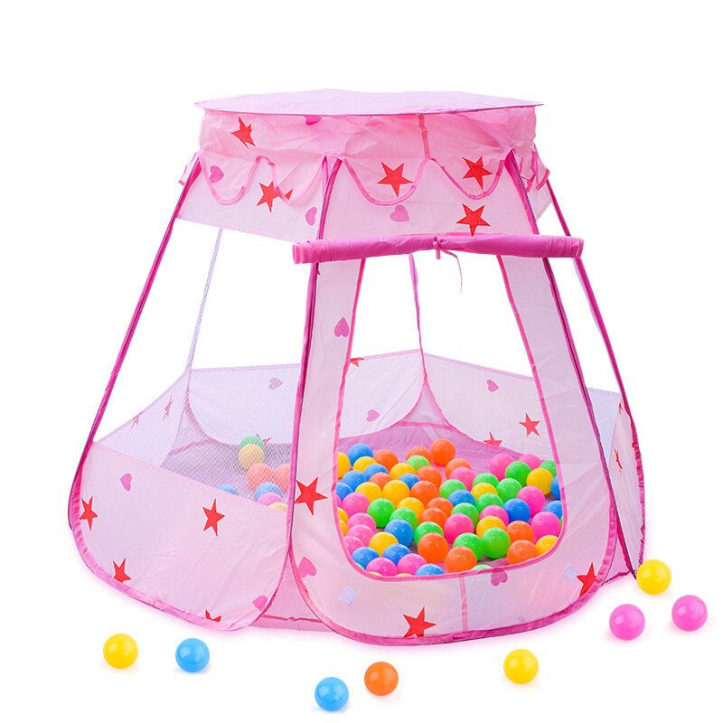 Velký Vnitřní Stan Princezny Castle Girls Pink Indoor Play Kids Pretend Garden Playhouse