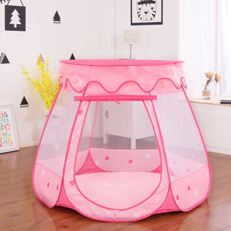 Velký Vnitřní Stan Princezny Castle Girls Pink Indoor Play Kids Pretend Garden Playhouse