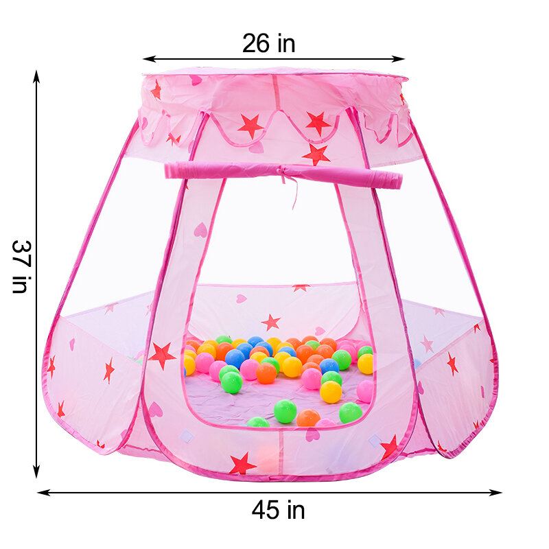 Velký Vnitřní Stan Princezny Castle Girls Pink Indoor Play Kids Pretend Garden Playhouse