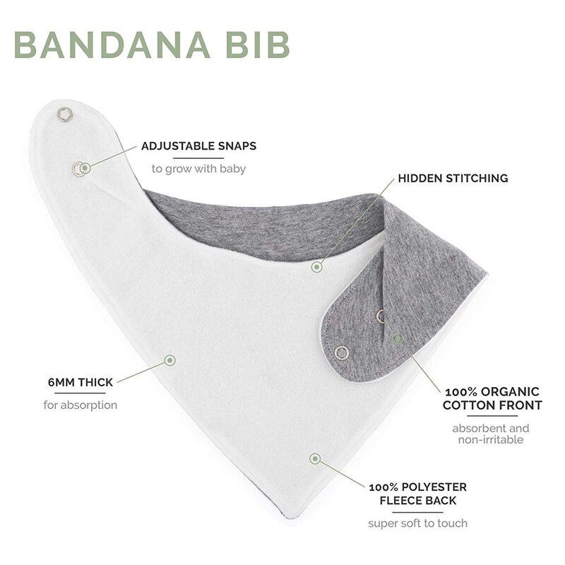 Baby Bandana Bryndáčky 8 Balení Bavlna & Super Soft