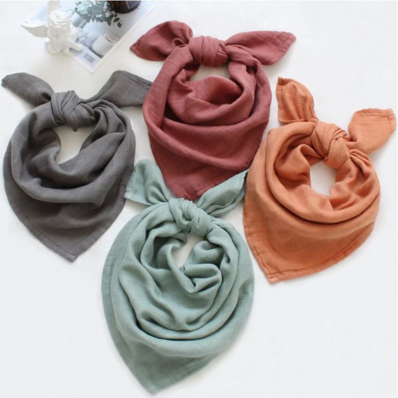 Baby Bandana Bryndáčky Mušelín Bamboo Swaddle Deka Square