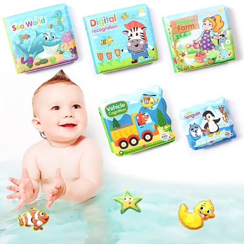 Baby Bath Books Education Development Hračka Touch Feel Activity Toy