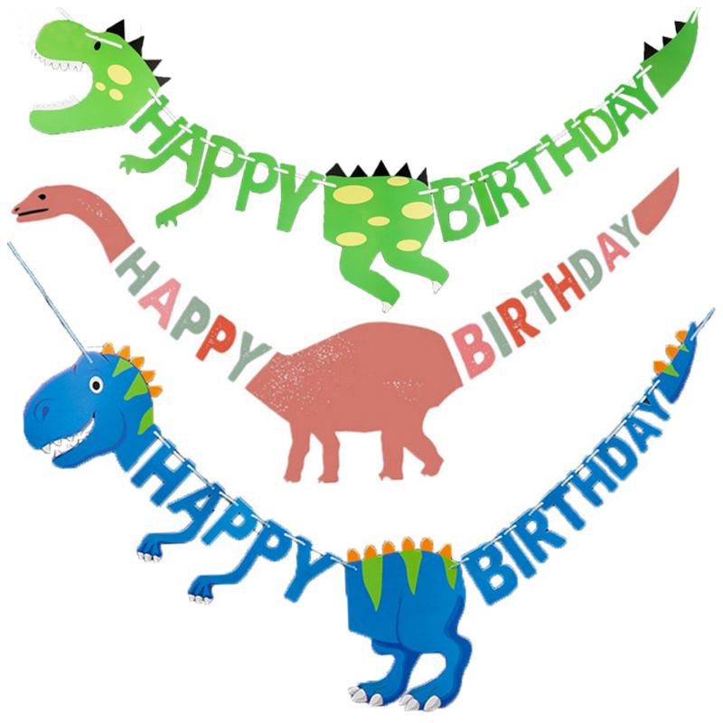 Baby Happy Birthday Dinosaur Party Dekor Shower