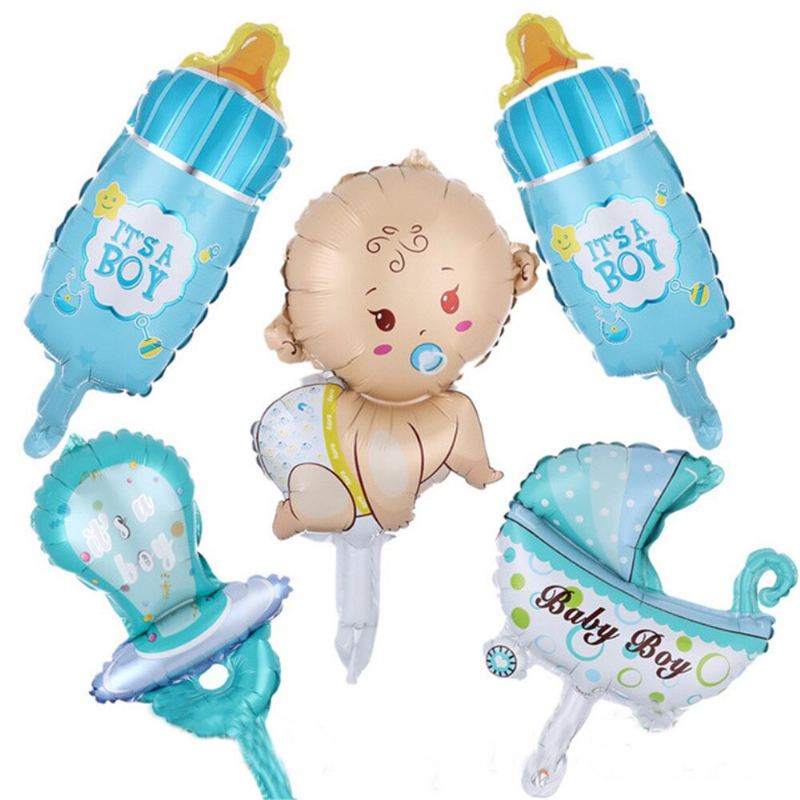 Baby Shower Boys Girls Party Balloons Dekorace 5pcs