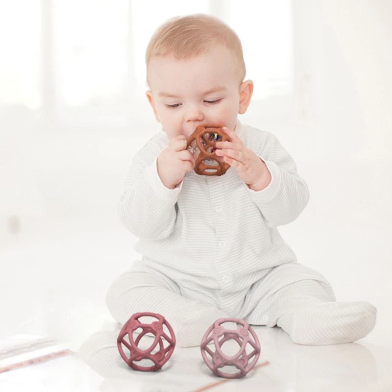Baby Silikonové Kousátko Toy Ball V2 3d Žvýkací Potravinářská Kvalita