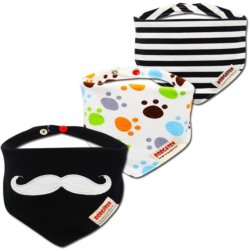 Mušelínový Šátek Baby Bandana 3pcs Set Bryndáčky Multi-use Scarf Super Soft