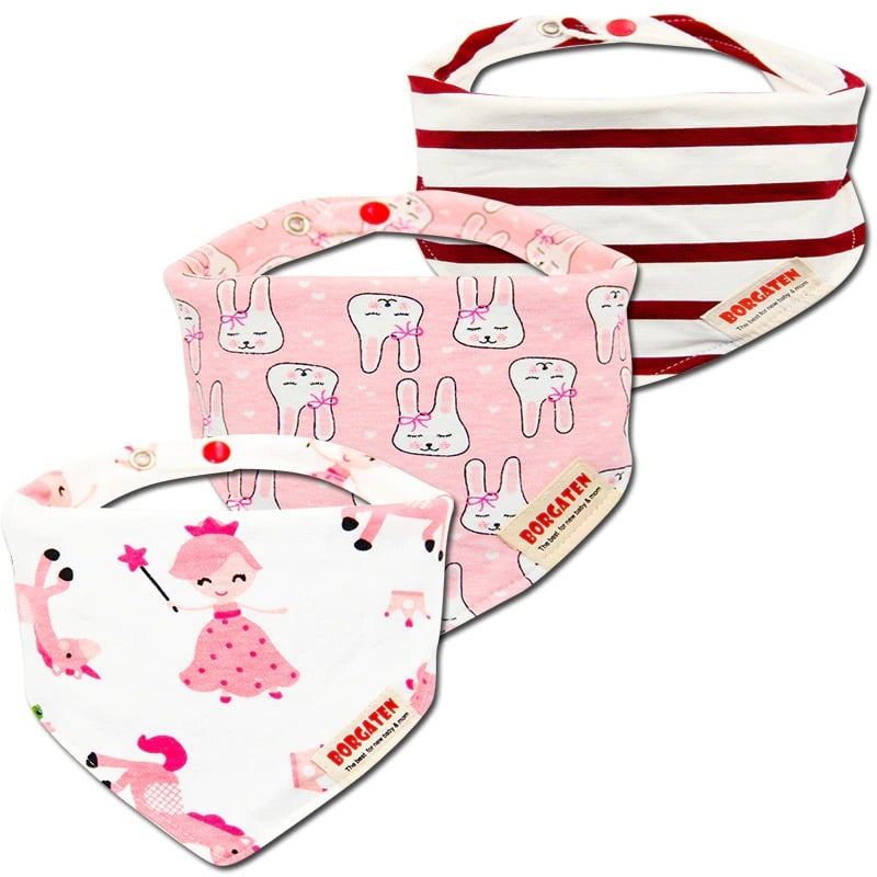 Mušelínový Šátek Baby Bandana 3pcs Set Bryndáčky Multi-use Scarf Super Soft