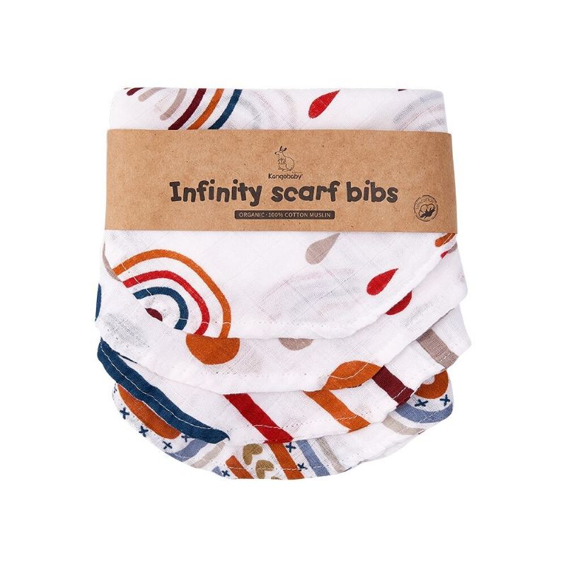 Mušelínový Šátek Baby Bandana 4ks Set Bryndáčky Multi-use Scarf Super Soft