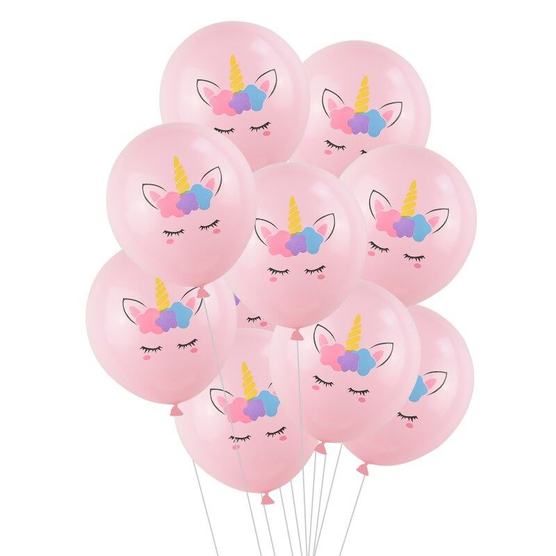 Rainbow Unicorn Baby Shower Ballons Party Dekorace 7ks