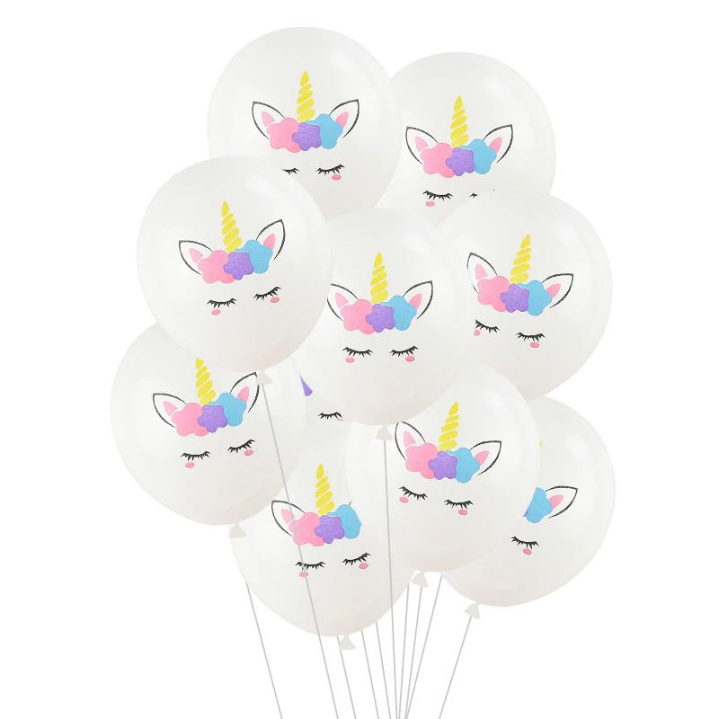 Rainbow Unicorn Baby Shower Ballons Party Dekorace 7ks