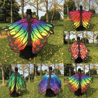 Honana Wx-88 135x200cm Butterfly Bohemian Šifon Plážový Ručník Dámská Šála Sukně Osuška Tapiserie