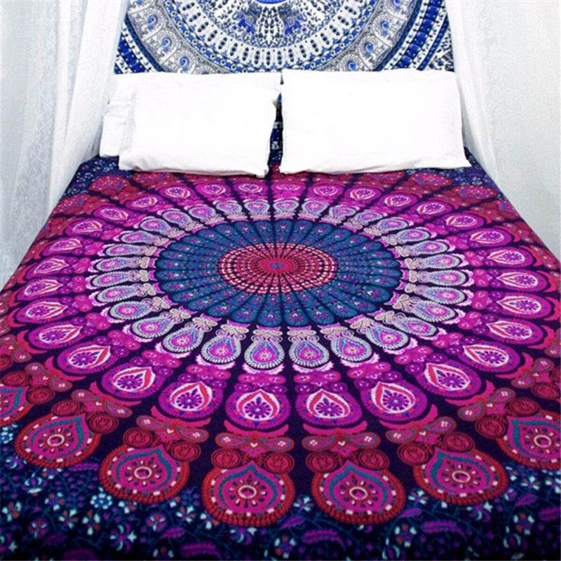 Honana Wx-99 New 150x210cm Polyesterová Plážová Ručníková Rohož V Bohémském Stylu Tapisérie Mandala Obdélníkové Prostěradlo