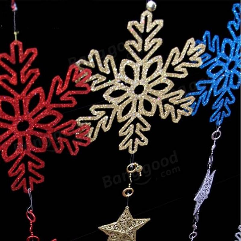 Vánoční Hvězda Sněhová Vločka Girlanda Závěsný Přívěsek Stromeček Party Okenní Dekorace Na Dveře