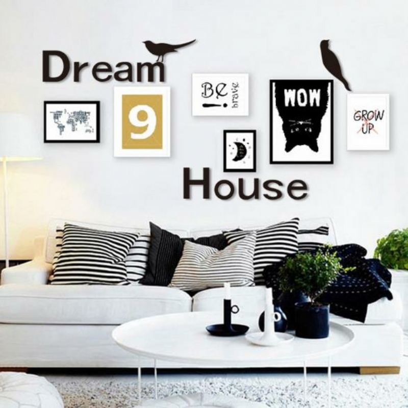 3d Dream House Vícebarevné Diy Tvar Zrcadlo Nálepky Na Zeď Domácí Nástěnná Ložnice Kancelář