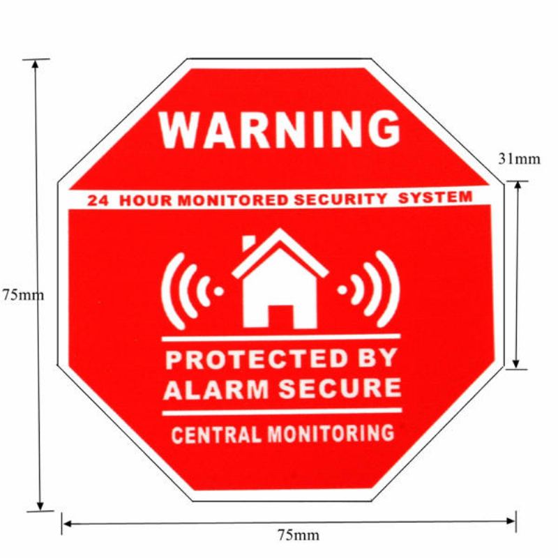 5 Ks Domácí Alarm Bezpečnostní Samolepky Pro Okenní Dveře