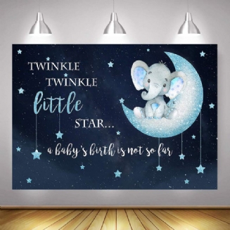 Blue Elephant Fotografie Pozadí Baby Shower Party Birthday Animals Background