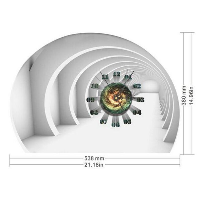 Diy Decal Clock Tunnel 3d Samolepky Na Zeď Hodiny 3d Umělecké Nástěnné Home Decor